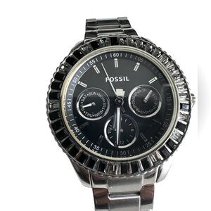 Black Women’s Fossil watch with Brand new battery .